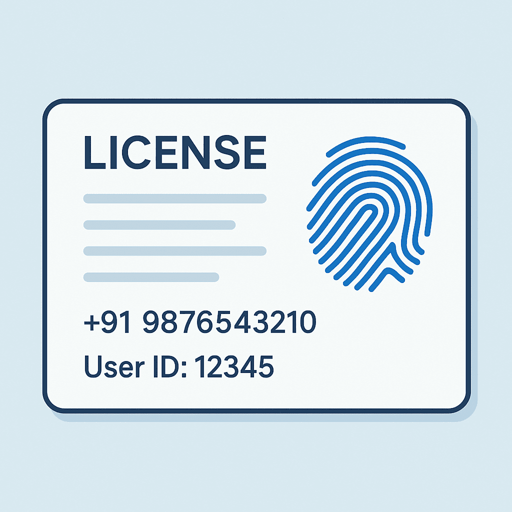 Fingerprinted license