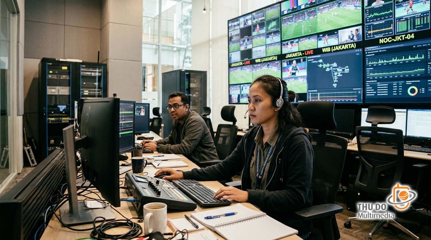 Master Control Room operations managing multi-codec live streams and network telemetry Master Control Room operations managing multi-codec live streams and network telemetry