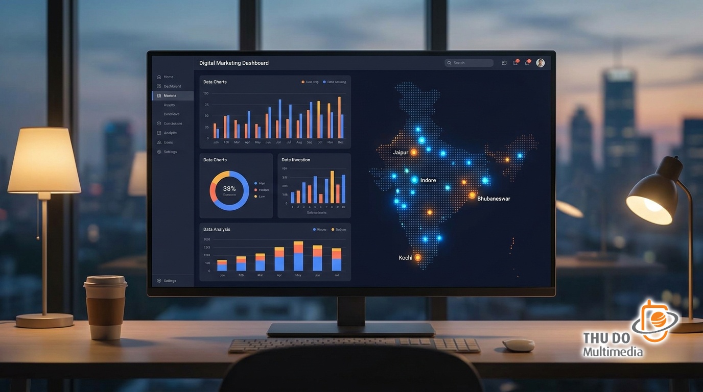 The Ultimate Guide to Winning India's Tier 2 & 3 Cities: Content Localization and Low-Bandwidth Delivery Strategies for 2027 9 A digital marketing analytics dashboard highlighting growth in Indian Tier 2 and 3 cities