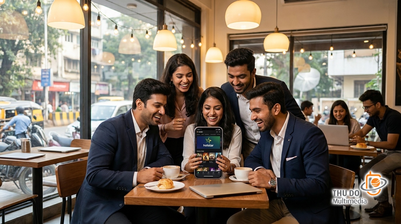 Young Indian consumers enjoying bundled OTT streaming content on a 5G mobile network. Young Indian consumers enjoying bundled OTT streaming content on a 5G mobile network.
